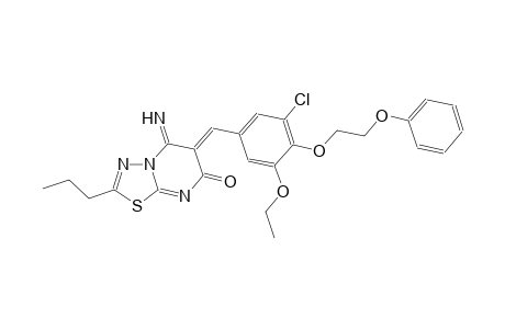 7H-[1,3,4]thiadiazolo[3,2-a]pyrimidin-7-one, 6-[[3-chloro-5-ethoxy-4-(2-phenoxyethoxy)phenyl]methylene]-5,6-dihydro-5-imino-2-propyl-, (6Z)-