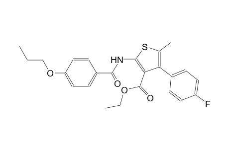 ethyl 4-(4-fluorophenyl)-5-methyl-2-[(4-propoxybenzoyl)amino]-3-thiophenecarboxylate