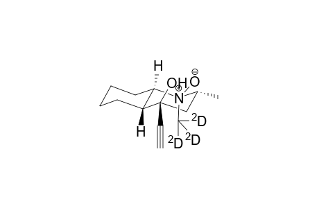 1-Trideuteromethyl-2R-methyl-4R-ethynyl-trans-decahydroquinolin-4-ol equatorial N-oxide