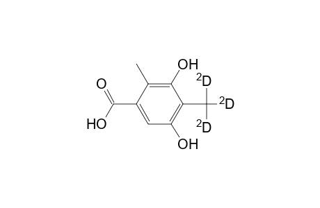 Benzoic acid, 3,5-dihydroxy-2-methyl-4-(methyl-d3)-