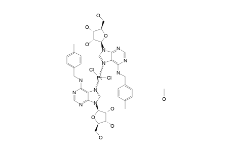 (TRANS)-[PTCL2-[N6-(4-METHYLBENZYL)-ADENOSINE]2]-1/2CH3OH