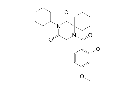 4-Cyclohexyl-1-(2,4-dimethoxybenzoyl)-1,4-diazaspiro[5.5]undecane-3,5-dione