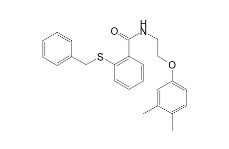 2-(benzylsulfanyl)-N-[2-(3,4-dimethylphenoxy)ethyl]benzamide