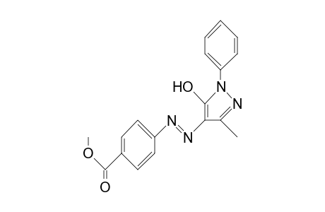 Benzoic acid, 4-[(4,5-dihydro-3-methyl-5-oxo-1-phenyl-1H-pyrazol-4-yl)azo]-, methyl ester