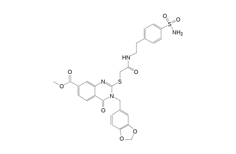 7-quinazolinecarboxylic acid, 2-[[2-[[2-[4-(aminosulfonyl)phenyl]ethyl]amino]-2-oxoethyl]thio]-3-(1,3-benzodioxol-5-ylmethyl)-3,4-dihydro-4-oxo-, methyl ester