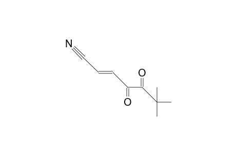 (E)-6,6-Dimethyl-4,5-dioxo-hept-2-ene-nitrile