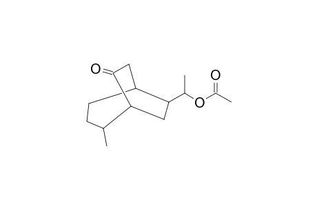 (1R*,4R*,5S*,8R*)-8-(1-ACETOXY-ETHYL)-4-METHYL-BICYCLO-[3.2.2]-NONAN-6-ONE;(DIASTEREOMER-A)