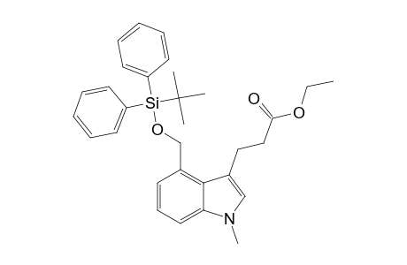 ETHYL-3-(4'-TERT.-BUTYLDIPHENYLSILYLOXYMETHYL-1'-METHYLINDOL-3'-YL)-2-PROPANOATE