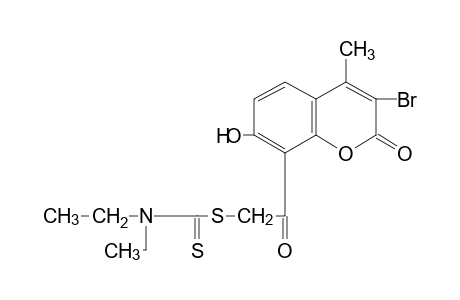 3-bromo-7-hydroxy-8-(mercaptoacetyl)-4-methylcoumarin, 8-(diethyldithiocarbamate)