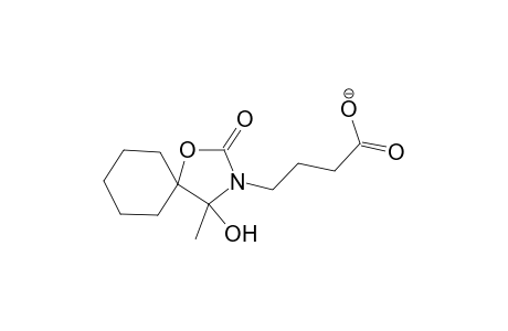 4-(4-hydroxy-4-methyl-2-oxo-1-oxa-3-azaspiro[4.5]decan-3-yl)butanoate 4-(4-hydroxy-2-keto-4-methyl-1-oxa-3-azaspiro[4.5]decan-3-yl)butyrate