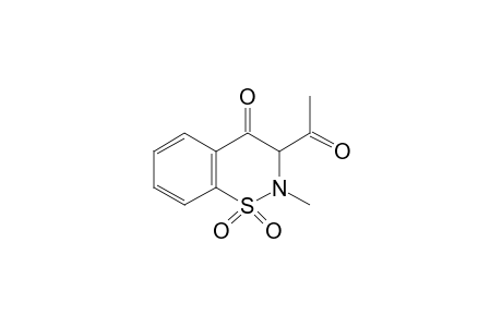 3-acetyl-2,3-dihydro-2-methyl-4H-1,2-benzothiazin-4-one, 1,1-dioxide