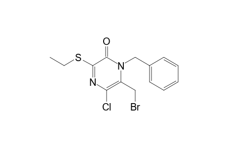 1-Benzyl-6-(bromomethyl)-5-chloro-3-(ethylthio)pyrazin-2-one