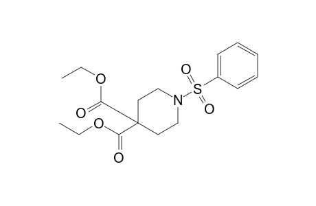 1-(phenylsulfonyl)-4,4-piperdinedicarboxylic acid, diethyl ester