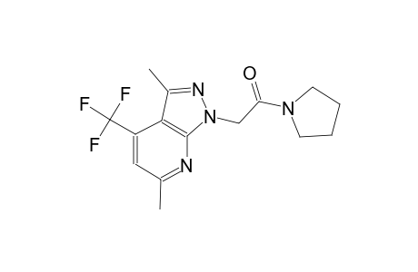 1H-pyrazolo[3,4-b]pyridine, 3,6-dimethyl-1-[2-oxo-2-(1-pyrrolidinyl)ethyl]-4-(trifluoromethyl)-
