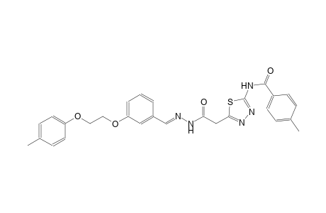 4-methyl-N-{5-[2-((2E)-2-{3-[2-(4-methylphenoxy)ethoxy]benzylidene}hydrazino)-2-oxoethyl]-1,3,4-thiadiazol-2-yl}benzamide