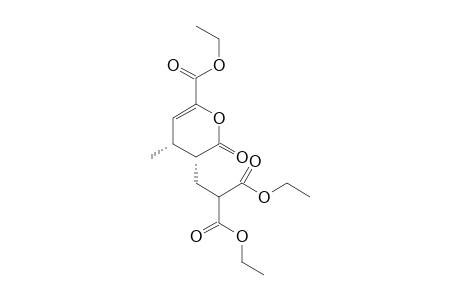 Diethyl 2-(((3R,4R)-6-(ethoxycarbonyl)-4-methyl-2-oxo-3,4-dihydro-2H-pyran-3-yl)methyl)malonate