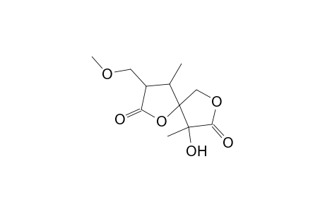 9-Hydroxy-3-(methoxymethyl)-4,9-dimethyl-1,7-dioxaspiro[4.4]nonane-2,8-dione