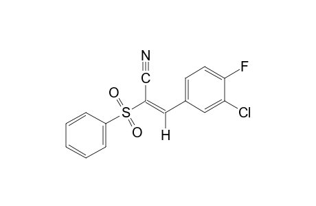 cis-3-CHLORO-4-FLUORO-alpha-(PHENYLSULFONYL)CINNAMONITRILE