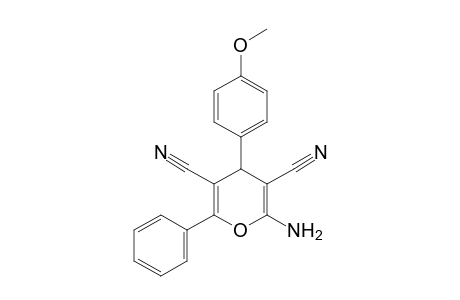 2-amino-4-(p-methoxyphenyl)-6-phenyl-4H-pyran-3,5-dicarbonitrile