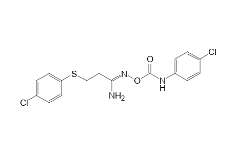 O-[(p-chlorophenyl)carbamoyl]-3-[(p-chlorophenyl)thio]propionamidoxime