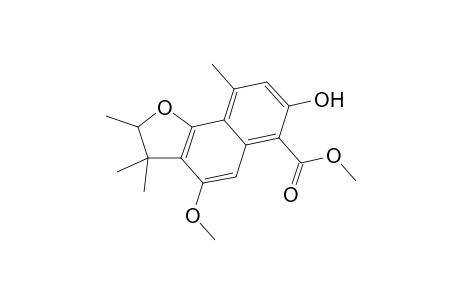 Methyl 2,3-dihydro-7-hydroxy-4-methoxy-2,3,3,9-tetramethylnaphthol[1,2-b]furan-6-carboxylate