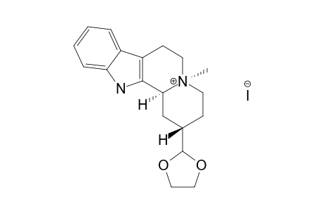 2-[2-(1,3-DIOXOLANYL)]-5-METHYL-,2,3,4,6,7,12,12B-OCTAHYDROINDOLO-[2.3-A]-QUINOLIZINIUM_IODIDE