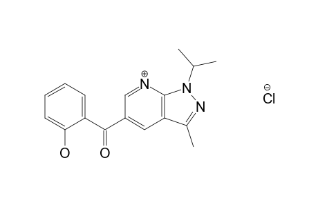 o-hydroxyphenyl 1-isopropyl-3-methyl-1H-pyrazolo[3,4-b]pyridin-5-yl ketone, monohydrochloride