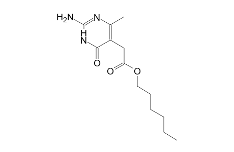 hexyl (2-amino-4-methyl-6-oxo-1,6-dihydro-5-pyrimidinyl)acetate