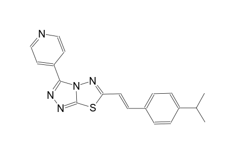 [1,2,4]triazolo[3,4-b][1,3,4]thiadiazole, 6-[(E)-2-[4-(1-methylethyl)phenyl]ethenyl]-3-(4-pyridinyl)-
