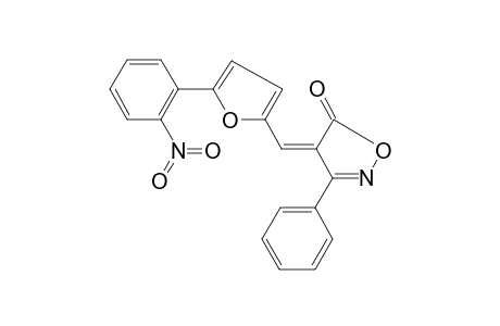 (4Z)-4-[[5-(2-nitrophenyl)-2-furanyl]methylidene]-3-phenyl-5-isoxazolone