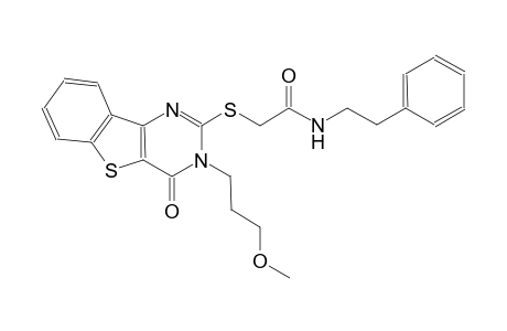2-{[3-(3-methoxypropyl)-4-oxo-3,4-dihydro[1]benzothieno[3,2-d]pyrimidin-2-yl]sulfanyl}-N-(2-phenylethyl)acetamide