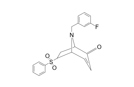 6-(benzenesulfonyl)-8-[(3-fluorophenyl)methyl]-8-azabicyclo[3.2.1]oct-3-en-2-one