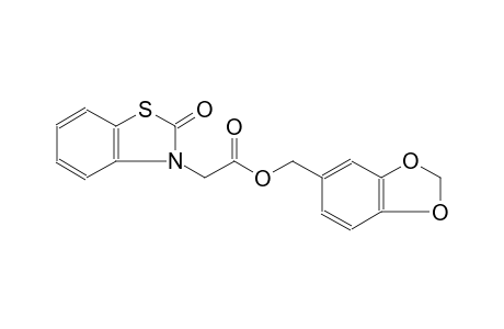 1,3-benzodioxol-5-ylmethyl (2-oxo-1,3-benzothiazol-3(2H)-yl)acetate