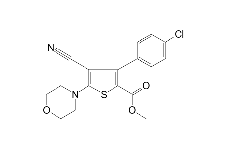 3-(p-chlorophenyl)-4-cyano-5-morpholino-2-thiophenecarboxylic acid, methyl ester