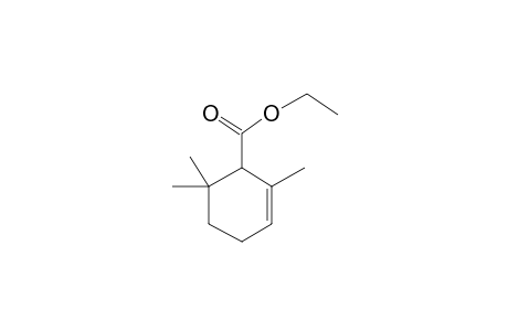 2-Cyclohexene-1-carboxylic acid, 2,6,6-trimethyl-, ethyl ester, .+/-.-