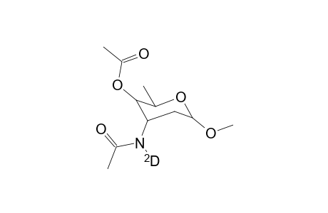 L-lyxo-Hexopyranoside, methyl 3-(acetylamino-d)-2,3,6-trideoxy-, 4-acetate