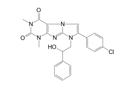 7-(4-Chlorophenyl)-2,4-dimethyl-6-(2-oxidanyl-2-phenyl-ethyl)purino[7,8-a]imidazole-1,3-dione