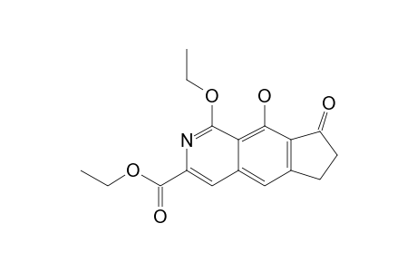 1-ETHOXY-3-(ETHOXYCARBONYL)-7,8-DIHYDRO-9-HYDROXY-6H-CYCLOPENTA-[G]-ISOQUINOLIN-8-ONE