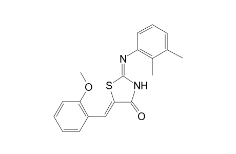 (2E,5Z)-2-[(2,3-dimethylphenyl)imino]-5-(2-methoxybenzylidene)-1,3-thiazolidin-4-one