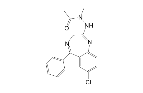 Acetic acid 2-(7-Chloro-5-phenyl-3H-1,4-benzodiazepin-2-yl)-1-methylhydrazide