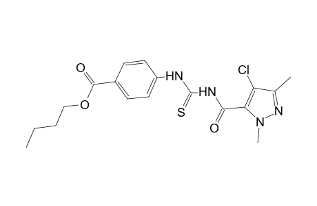 butyl 4-[({[(4-chloro-1,3-dimethyl-1H-pyrazol-5-yl)carbonyl]amino}carbothioyl)amino]benzoate