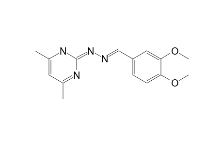 Benzaldehyde, 3,4-dimethoxy-, [4,6-dimethyl-2(1H)-pyrimidinylidene]hydrazone