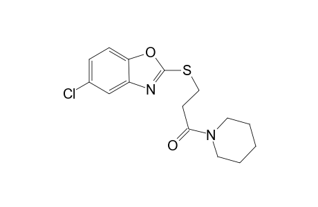 1,3-Benzoxazole, 5-chloro-2-[[3-oxo-3-(1-piperidinyl)propyl]thio]-