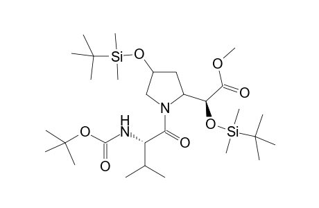 t-Butoxycarbonyl-L-valyl-(2S)-2,5-bis[(t-butyl)dimethylsilyloxy]-homoproline - methyl ester