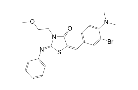 (2Z,5E)-5-[3-bromo-4-(dimethylamino)benzylidene]-3-(2-methoxyethyl)-2-(phenylimino)-1,3-thiazolidin-4-one