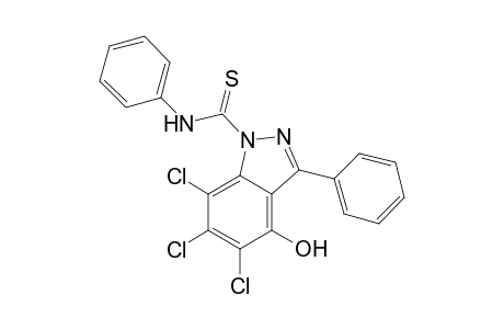 5,6,7-Trichloro-4-hydroxyl-N,3-phenyl-1H-indazole-1-carbothioamide