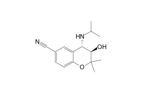 (3R,4S)-2,2-dimethyl-3-oxidanyl-4-(propan-2-ylamino)-3,4-dihydrochromene-6-carbonitrile