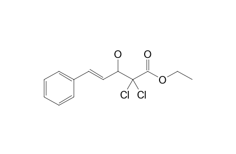 (E)-2,2-dichloro-3-hydroxy-5-phenyl-4-pentenoic acid ethyl ester