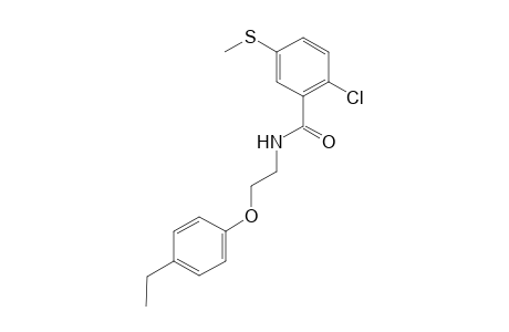 2-Chloro-N-[2-(4-ethylphenoxy)ethyl]-5-(methylsulfanyl)benzamide