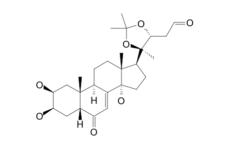 24-OXO-20,22-ACETONIDE-25,26,27-TRISNORPONASTERONE-A;#IV;(20R,22R)-2-BETA,3-BETA,14-ALPHA-TRIHYDROXY-20,22-BIS-O-ISOPROPYLIDENE-24-OXO-25,26,27-TRISNOR-5-BETA-